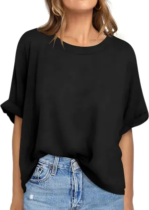 Zeagoo Women Oversized T-Shirt Summer Casual Short Sleeve Loose Tee Tops