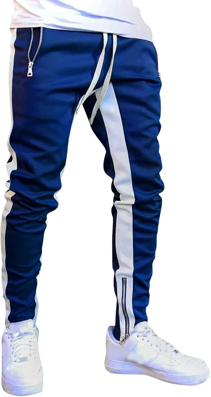 ZYXTIM Big and Tall Men Cargo Jogger Sweat Pants Slim-Fit Basic Active Casual Tapered Sweatpants with Pockets