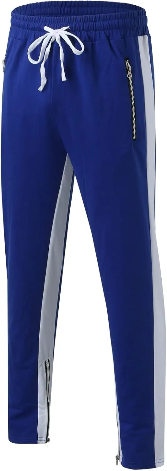 ZYXTIM Big and Tall Men Cargo Jogger Sweat Pants Slim-Fit Basic Active Casual Tapered Sweatpants with Pockets